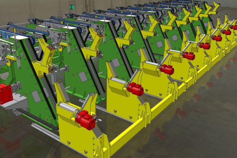 disegno tecnico Bundling linee di imballaggio
